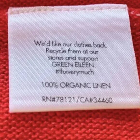 Eileen Fisher Women's 100% Linen Crew Neck Sweater Size Small - Picture 7 of 7